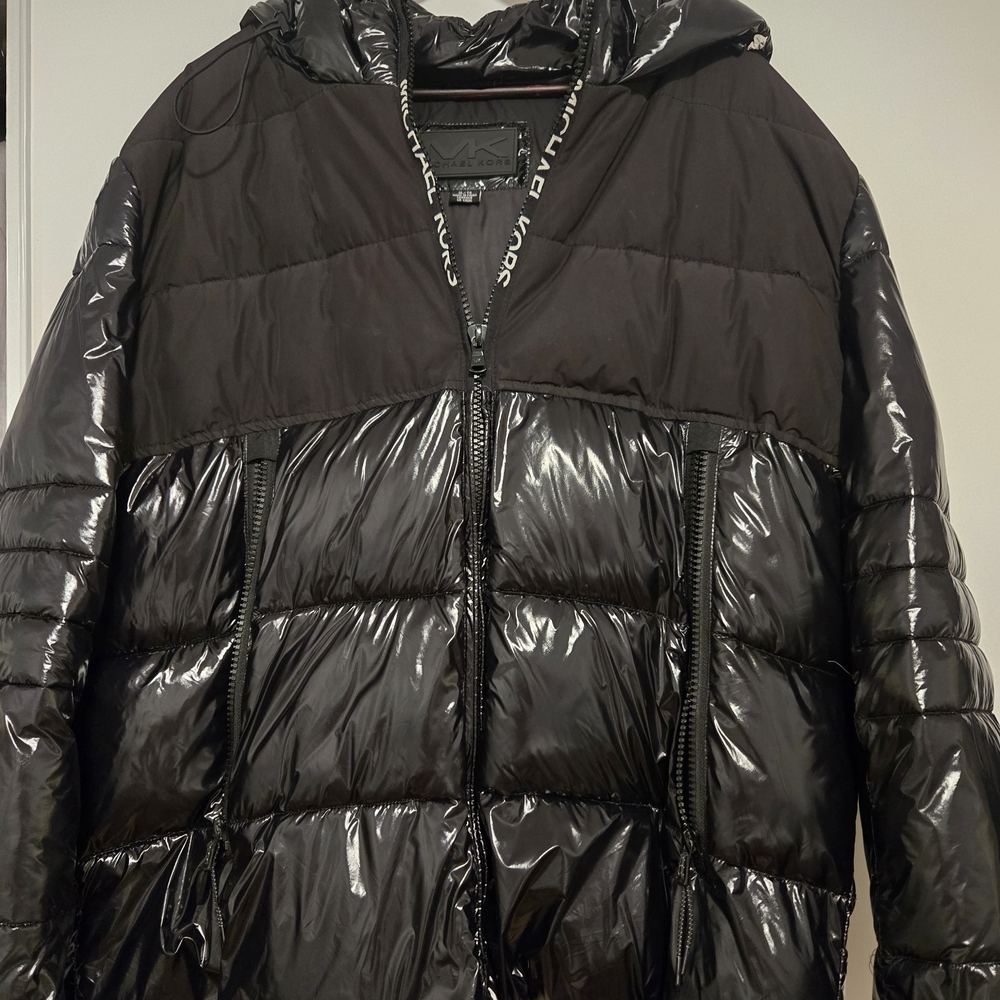 Michael Kors Shiny Black Puffer Jacket